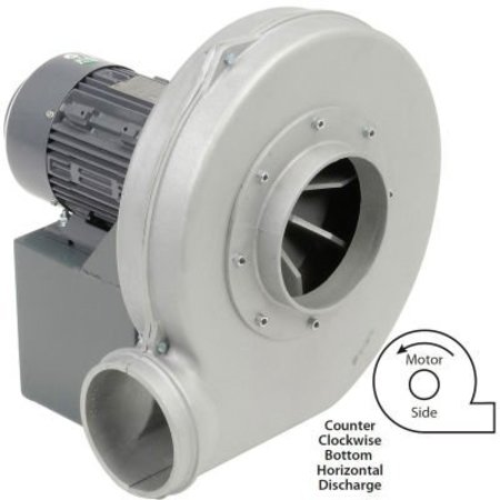 AMERICRAFT MFG Global Industrial„¢ Explosion Proof Blower 3/4 HP, Single Phase, CCW, Bottom Horiz., 480 CFM HADP9-3/4-S-EX-CCWBH